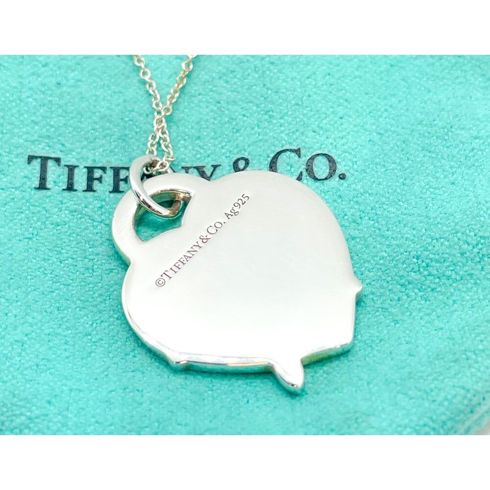 RARE Tiffany & Co. Return to Tiffany Dragonfly Heart Pendant Necklace 16-18" - Picture 12 of 13